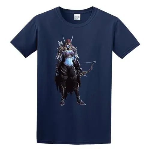 Produktbild: Men's Sylvanas Heroes of The Storm Character Art Men's T Shirt Fashion Casual Cool Tee Shirts Size 3XL