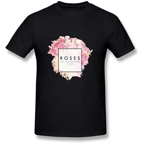 Produktbild: Men's The Chainsmokers Ft. Rozes Roses T Shirt Graphic Unisex Tee Shirt Black M