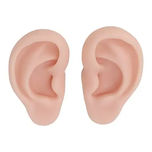 Produktbild: Menschliches Ohr-Modell, 1 Paar Weiches Silikon-Simulations-Ohr-Modell, Flexibles Künstliches Ohr, Realistische Körperteile für Piercing-Übungen, Ohrringe, Schmuck-Display(2#)