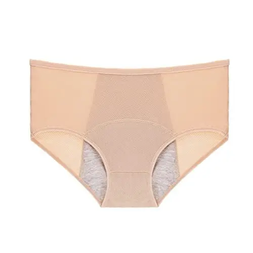 Produktbild: Menstruation Unterhosen Auslaufsichere Badehose Bikini Hose Strömungsabsorption High Waist Perioden Hose zum Schwimmen Bikini Slips Baumwolle Absorbierend Postpartum Slips für Periode,