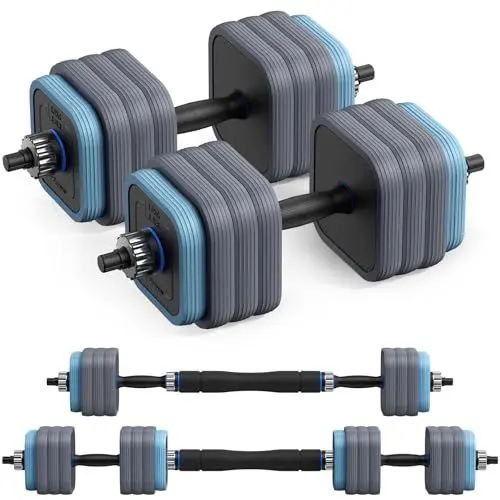 Produktbild: Merach Hanteln Set Kurzhanteln Langhanteln 30kg,Hantel mit Verbindungsstahlrohr Gewichten,3 in 1 Verstellbar Dumbbell Set,Hantelscheiben,Gewichte,Hantelstangen für Krafttraining,Zuhause,Fitnessstudio