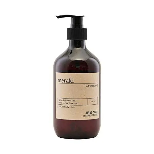Produktbild: Meraki Northern Dawn Handseife Flüssig (490 ml) | Zertifizierte Bio-Seife Flüssig | Hautpflege mit Bio-Mango-Extrakt & Aloe Vera | Seife Nachfüllbeutel im skandinavischen Design