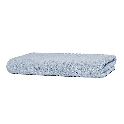 Produktbild: Merana Oslo Sauna- und Strandtuch | extra groß | saugstark, weich und fusselfrei | Frottier Luxus Qualität | 100% Baumwolle | Oeko-TEX | 590 GSM (Arctic Blue, Saunatuch (80x200cm))