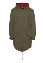 Produktbild: Merc of London Herren Tobias Parka Mantel, Grün (Combat Green), Large (Herstellergröße: L)