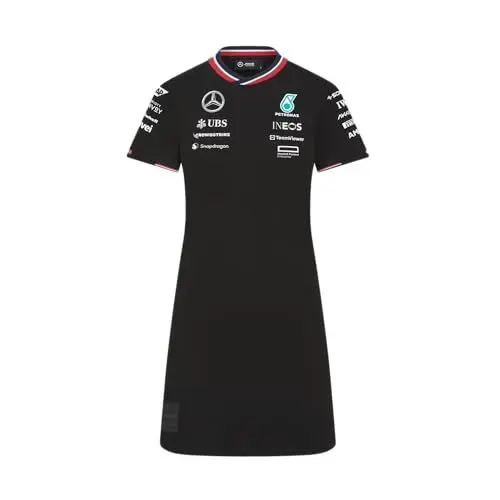 Produktbild: MERCEDES AMG PETRONAS F1 Frauen 2024 Team Tshirt-Kleid - Schwarz - Größe: S