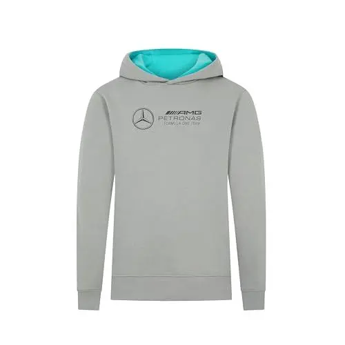 Produktbild: MERCEDES AMG PETRONAS F1 Kinder Großer Logo-Kapuzenpulli - Grey - Größe: 140