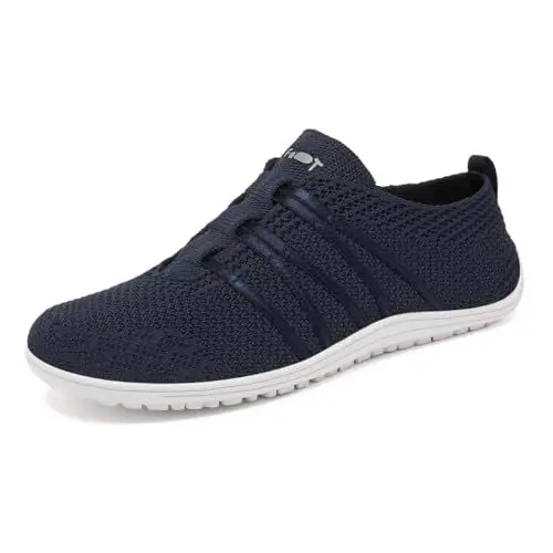 Produktbild: Merdoo Barfußschuhe Damen Herren Bequeme Barfuss Schuhe Damen Slip On Sneakers Weich Sportschuhe Leicht Turnschuhe rutschfest Laufschuhe Atmungsaktiv Barfussschuhe Walkingschuhe Dunkelblau 41EU