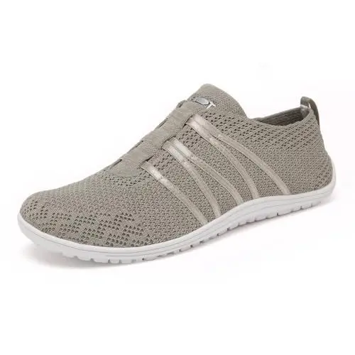 Produktbild: Merdoo Barfußschuhe Damen Herren Bequeme Barfuss Schuhe Damen Slip On Sneakers Weich Sportschuhe Leicht Turnschuhe rutschfest Laufschuhe Atmungsaktiv Barfussschuhe Walkingschuhe Unisex Beige 40EU