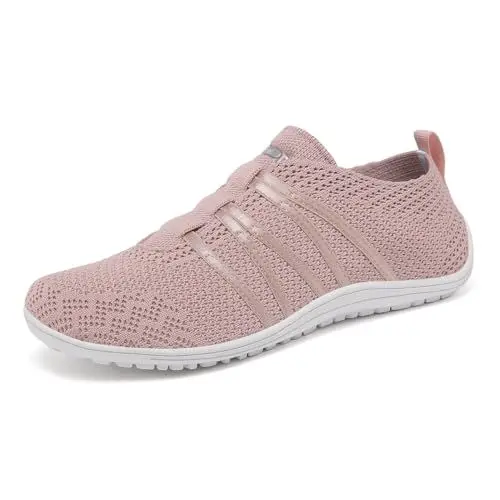 Produktbild: Merdoo Barfußschuhe Damen Herren Bequeme Barfuss Schuhe Damen Slip On Sneakers Weich Sportschuhe Leicht Turnschuhe rutschfest Laufschuhe Atmungsaktiv Barfussschuhe Walkingschuhe Unisex Rosa 38EU
