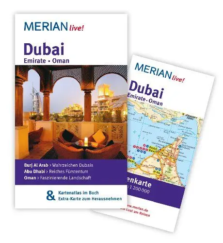 Produktbild: MERIAN live! Reiseführer Dubai Emirate Oman: Mit Kartenatlas im Buch und Extra-Karte zum Herausnehmen