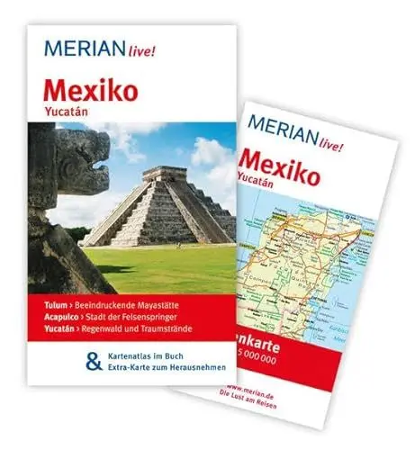Produktbild: MERIAN live! Reiseführer Mexiko Yucatán: Mit Kartenatlas im Buch und Extra-Karte zum Herausnehmen
