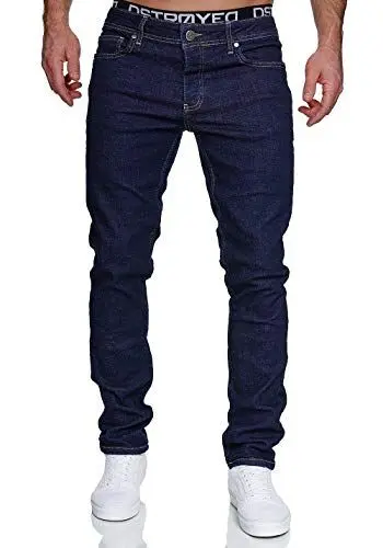 Produktbild: MERISH Jeans Herren Slim Fit Jeanshose Stretch Denim Hose Designer 1512 (32-32, 1512-05 RAW Blue)