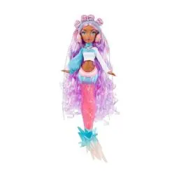 Produktbild: Mermaze Mermaidz Winter Waves - HARMONIQUE - Meerjungfrauen-Puppe, Flosse mit Farbwechsel, Schwanz mit Glitzerfüllung und Accessoires - Für Kinder und Sammler ab 4 Jahren