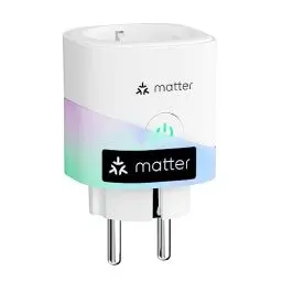 Produktbild: Meross Matter Smart Steckdose mit Stromverbrauch, WLAN Steckdose mit Stromzähler für Balkonkraftwerk, funktioniert mit Apple HomeKit, Alexa und Google, 16A, 1 Stück