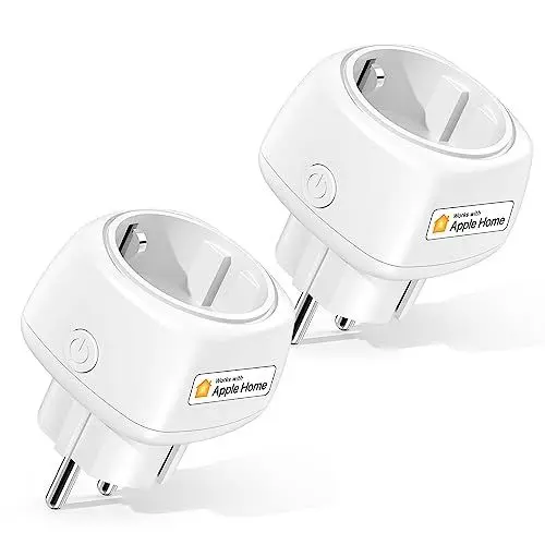 Produktbild: Meross Mini Smart Steckdose Funktioniert mit Apple HomeKit, WLAN Steckdose mit Sprachsteuerung und App Fernsteuerung, WiFi Smart Plug mit Zeitschaltuhr, kein Hub Erforderlich, 10A