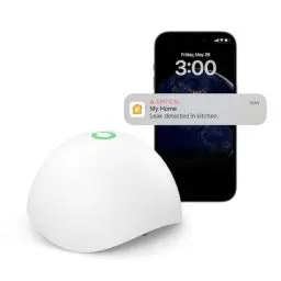 Produktbild: Smart Wassermelder meross Wassersensor Hub benötig Drahtloser Flutdetektor IP67, bis 60dB Audio-Alarm für Küche, Badezimmer, Keller (extra Hub benötig)