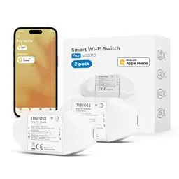 Produktbild: Meross WLAN Schalter funktioniert mit Apple HomeKit, Smart Switch Fernbedienung mit Sprachsteuerung mit Siri Alexa, Google Assistant, SmartThings, DIY Smart für elektrische Haushaltsgeräte