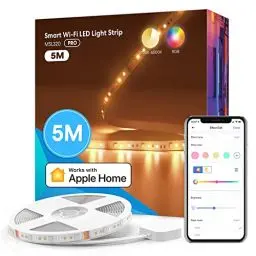 Produktbild: meross Led Strip 5m funktioniert mit Apple HomeKit, WLAN Led Streifen, Smart RGBWW Strip kompatibel mit Alexa und Google, für Zuhause, Party, Weihnachten