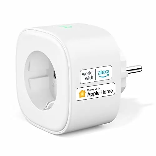 Produktbild: meross WLAN Steckdose, Smart Plug kompatibel mit Alexa, Apple HomeKit, Google Assistant und SmartThings, Timer und Fernbedienung (1)