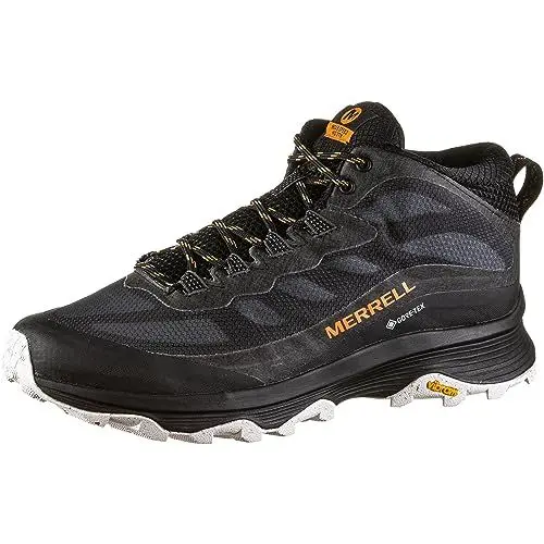 Produktbild: Merrell Herren Moab Speed Mid Wanderstiefel, Schwarz, 43 EU