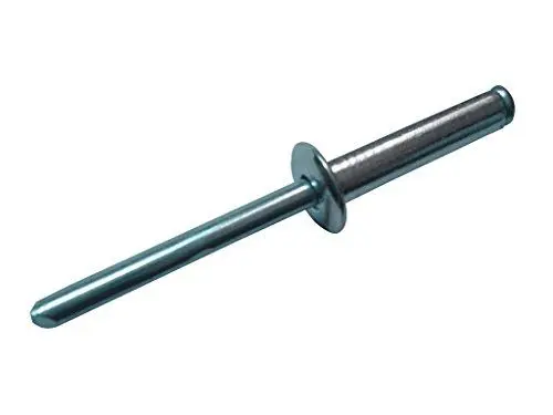 Produktbild: Merriway BH02213 Langer Blindniet aus Legierung 4,0 x 13 mm, Weiß, 100 Stück