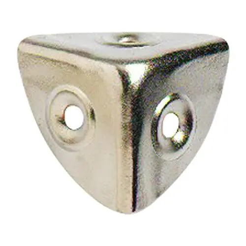 Produktbild: Merriway BH03646 28 mm Vernickeltes Eckgehäuse, Weiß, 4 Stück