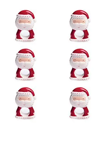 Produktbild: Merry Christmas Serviettenhalter 6er Set weiß/rot
