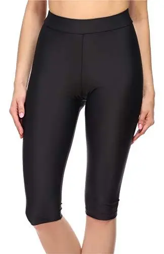 Produktbild: Merry Style Damen Lange Badeshorts Kurze Leggings MS10-334(Schwarz,42)