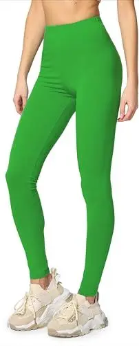 Produktbild: Merry Style Leggings Damen Baumwolle für das ganze Jahr Bequeme Leggings Blickdicht Damen Ideal für Yoga Sport Gym und Freizeit MS10-198 (Grün,XL)