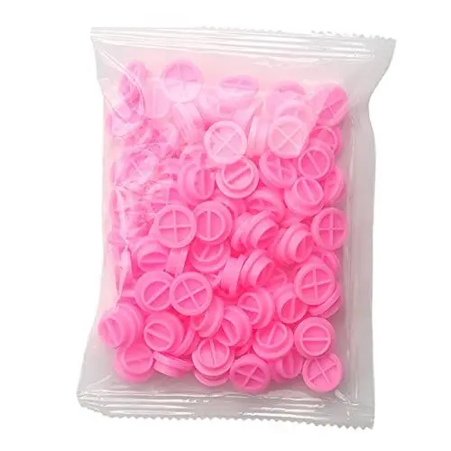 Produktbild: MERRYHAPY 100st Pfropfen Von Wimpernwerkzeugen Kosmetikerin Liefert Wimper-pfropfungswerkzeug Wimpernhalter Schminktablett Wimpernbecher Verpflanzen Wimpernschale Plastik Rosa