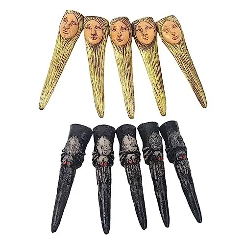 Produktbild: MERRYHAPY 10St falscher Nagelsatz Halloween-Fingernägel Hexennägel Zombie-Finger falsche Fingernägel halloween horror deko lange Nagelfingerabdeckungen Maskerade Nagelrequisiten Emulsion
