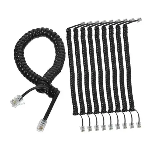 Produktbild: MERRYHAPY Kabel Für Kabelanschluss 10pcs Telefonkabel Spiral Telefonkabel Telefonspulenkabel Telefonempfänger Kabel Telefon Verlängerungskabel