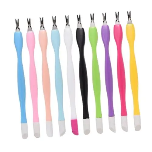 Produktbild: MERRYHAPY 15stücke Teiliges Nagelhautwerkzeuge Kunststoffgriff Cuticle Trimmer Und Dead Skin Forks Für Maniküre Und Pediküre Langlebig Und Praktisch Für Persönlichen Oder