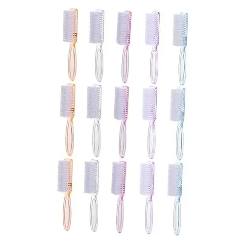 Produktbild: MERRYHAPY 15St Nagelbürste mit langem Griff Nagelbürstenwäscher Bürstenreiniger Nagelreiniger handhaben Griff Nagelbürste pediküre pedicure fußkur Fingernagelbürste Zehennagel Reiniger Nylon