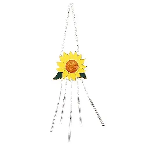 Produktbild: MERRYHAPY 1pc Legierung Sonnenblumen Windspiel Wohnkultur Kette Windspiel Hängen Für Home Décor Produkte