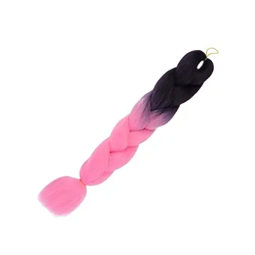 Produktbild: MERRYHAPY 1stück Gradient Color Dreadlock Wig Aus Kunsthaar Hochwertige Fake Braid Mit Großen Zöpfen Schwarz Und Tiefem Für Besondere Anlässe Und Fotografie