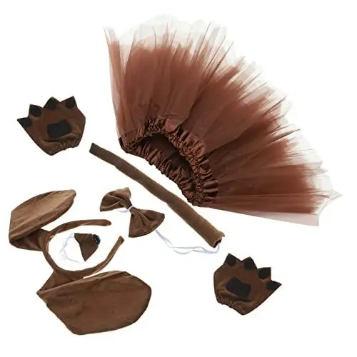 Produktbild: MERRYHAPY Dackel-stirnband-set Mit Hundeohren Fliege Nase Handschuhen Tutu-rock Für Hund Halloween Cosplay
