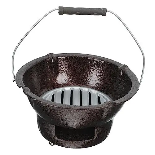 Produktbild: MERRYHAPY 1 Satz Kohleofen transportabler Grill kaminofen kompaktgrill cämpingkocher wasserkocker Mini-Ofen Koreanischer Grill Yakiniku Grube Außengrills Grillherd Grillzubehör Metall Coffee
