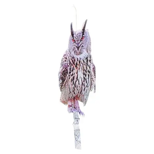 Produktbild: MERRYHAPY 1 Satz Vogelabwehrgerät Zum Aufhängen Reflektierende Kunsteule Für Garten Und Außenbereich Abschreckt Spechte Und Andere Vögel