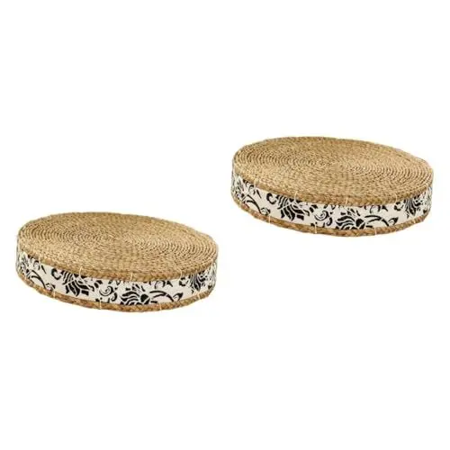 Produktbild: MERRYHAPY 2St meditiere auf Tatami meditationsmatte Meditation Cushion schleckmatten Floor Cushion Meditationskissen mats Bodensitz Tatami-Sitzkissen Hausbedarf Kissen Wohnkultur Schwamm