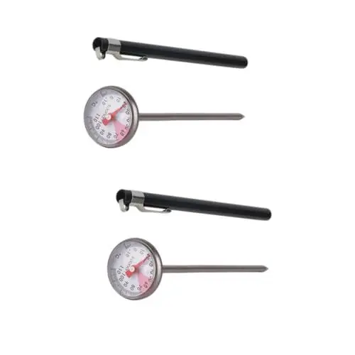 Produktbild: MERRYHAPY 2st Milchpulver-thermometer Süßigkeiten-thermometer Wassertemperaturanzeige Kaffee-thermometer Küche Grillthermometer Für Fleisch Sondenthermometer Milchschaumthermometer Black