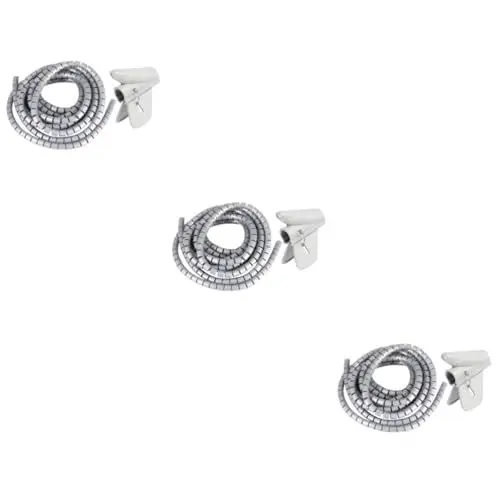 Produktbild: MERRYHAPY 3 Stücke 16mm Zubehör Spirale Draht Kabel Lagerung Kabel Protector Für Home Office Klebstoff Zurück