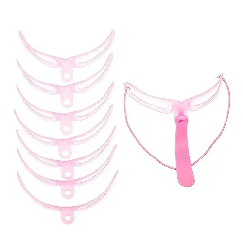 Produktbild: MERRYHAPY 3 Sätze Augenbrauenhilfe Plantillas para cejas perfectas glänzende, heiße Augenbrauen augenbrauenschablone augenbrauen schablonen Augenbrauenzubehör Brauenschablonen Plastik Rosa