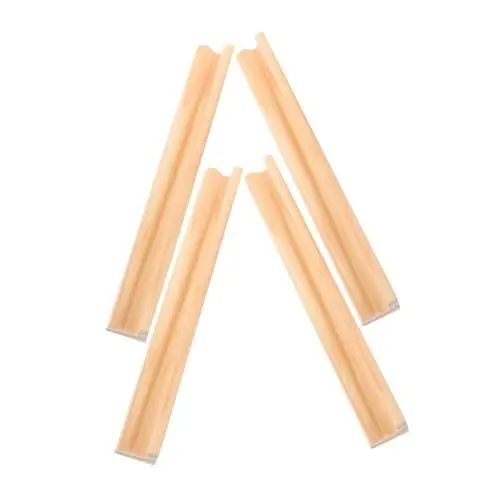 Produktbild: MERRYHAPY Holzhalter-set 4 Stück Buchstabenbasen Glatte Kanten Modernes Pädagogisches Rack