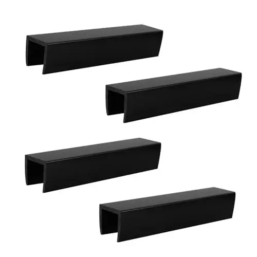Produktbild: MERRYHAPY 4 Stücke Haustier Tor Verstärkung Nut U-Form Fitting für Innen Treppen Tür