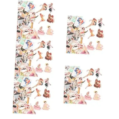 Produktbild: MERRYHAPY Pinup Aufkleber 500 Stk Mädchen-aufkleber Lana Del Rey Aufkleber Notebook-aufkleber Wandtattoos Autoaufkleber Scrapbooking Sticker Scrapbook Stickers Pvc-aufkleber Wandaufkleber Dekorationen