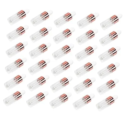Produktbild: MERRYHAPY 50 Stück Tropfflaschen 3 Ml Glasflaschen Tropfkappen Wiederverwendbare Flaschen Für Duftstoffe