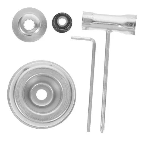 Produktbild: MERRYHAPY Rasentrimmer-klingenset Mit Universaladapter 5-teiligem Trimmerklingen-werkzeug Und Schutzhülle Für Gartenmaschinen Und Freischneider