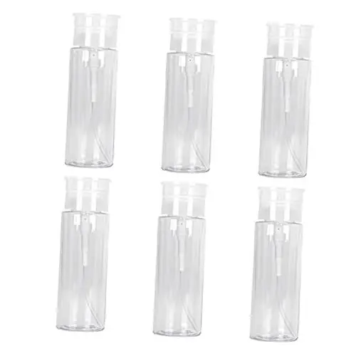 Produktbild: MERRYHAPY 6stücke Nagellackentferner Presse Flasche Make-up Entferner Flaschenbehälter Kosmetikentferner Leerer Pressflaschenspender Spender Behälter Für Nagellackentferner