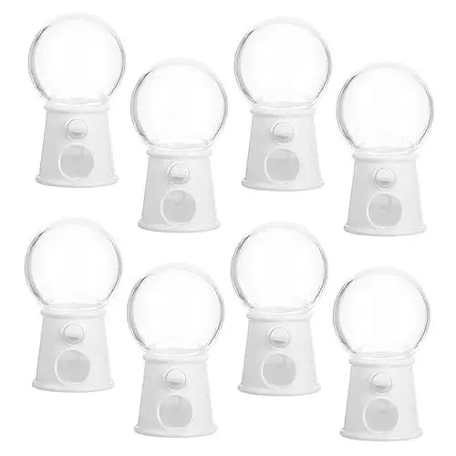 Produktbild: MERRYHAPY 8St Mini-Gacha-Maschine Spielzeug Kaugummiautomat für kinder Mini-Telefone zuckerwattemaschine kaugummis Kaugummiautomat Süßigkeiten Kaugummiautomaten für Kinder Plastik Weiß